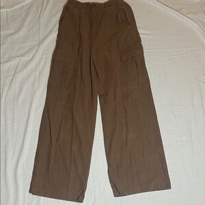Mustard Seed Womens Ribbed Chocolate Cargo Pants